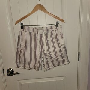 NWT Free Planet Cotton Poly Plaid Shorts Mens Small